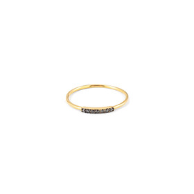 Кольцо Magic Wand из золота с черными бриллиантами