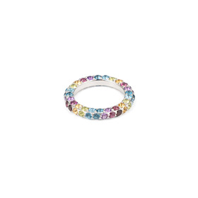 Радужное кольцо-пончик из серебра