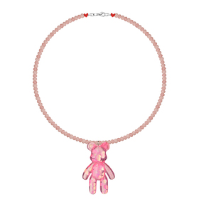 Розовое колье с мишкой Confetti Bear