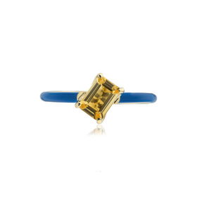Кольцо из желтого золота с цитрином CANDY