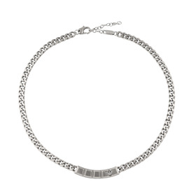 Серебристое колье Emporio Armani