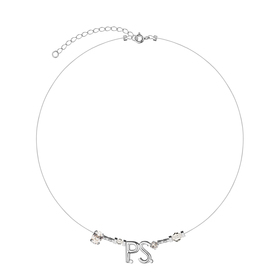 Чокер с фирменным логотипом и кристаллами P.S. Mini Rhodium Necklace