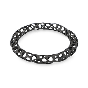 Черный браслет Voronoi из стали
