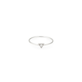 Кольцо-треугольник из белого золота