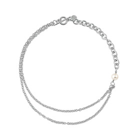 Колье Claire glass pearl с серебряным покрытием