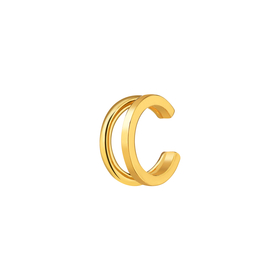 Позолоченный кафф из серебра с двойным сечением Karma new age