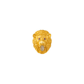 Покрытое золотом кольцо MERLION с лабрадором и аместистом