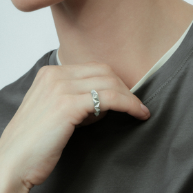 Кольцо из серебра с гранями Razor Band Ring 5 мм