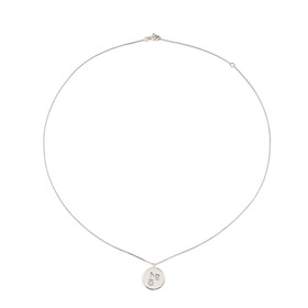 медальон из серебра "бесконечное люблю" с белой эмалью