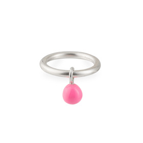 Кольцо из серебра colour drop pink