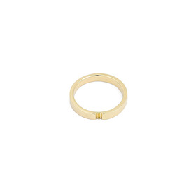 Женское кольцо с половинкой сердца из желтого золота