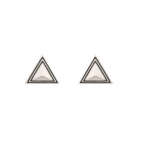 Пусеты-треугольники из серебра