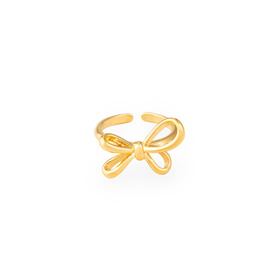 Золотистое кольцо с бантиком