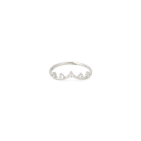 Серебряное кольцо-корона из лунного камня