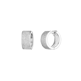 Серьги-кольца «Диско» из серебра с камнями