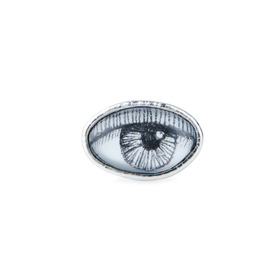 Кольцо с серебряным покрытием с нарисованным глазом