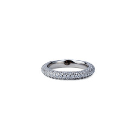 Кольцо из серебра с 3 рядами камней