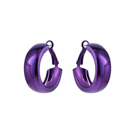 Фиолетовые серьги-хупы