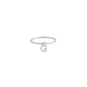 Кольцо из серебра с буквой G