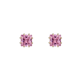Серьги пусеты с розовым кристаллом VIVIENNE