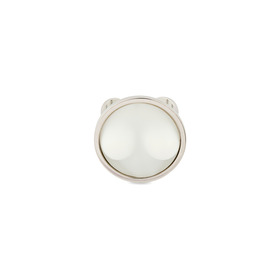 Кольцо «Вдох белый» из нержавеющей стали с ювелирной смолой