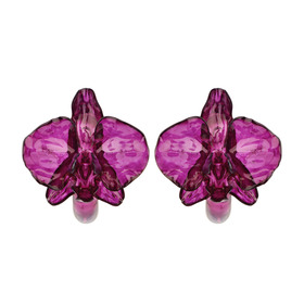фиолетовые серьги с цветами