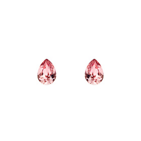 Серьги-пусеты с розовыми кристаллами