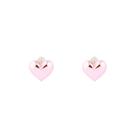 Серьги-пусеты розовые сердца