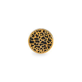Позолоченное кольцо из серебра c леопардовым узором