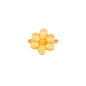 Кольцо-цветок желтое