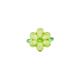 Кольцо-цветок зеленое