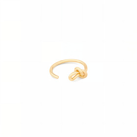 Золотистое кольцо с узлом