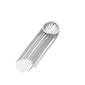 Кольцо из серебра с цепочками
