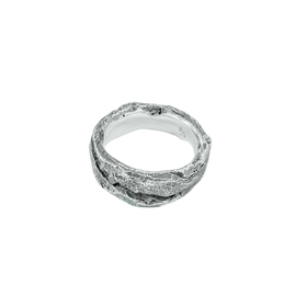 Кольцо Rut из серебра с чёрным бриллиантом