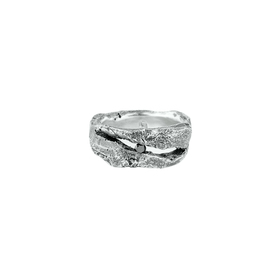Кольцо Rut из серебра с чёрным бриллиантом