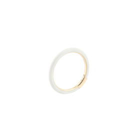 кольцо из желтого золота с белой эмалью candy
