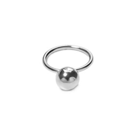 Кольцо из серебра с шариком