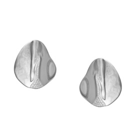 Пусеты-листья из серебра с цирконием