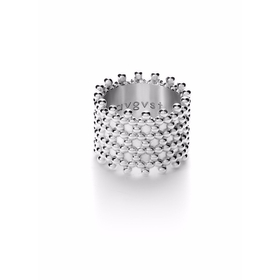Кольцо Hexagon из серебра, из коллекции Paillettes