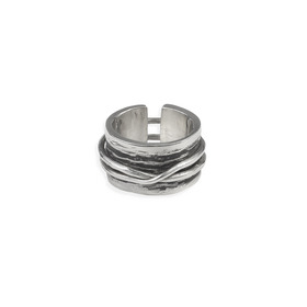 Широкое кольцо-трансформер NOX из серебра