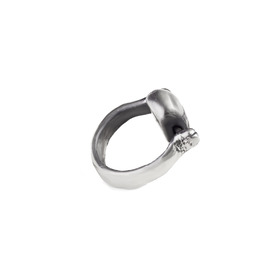 Вращающееся кольцо из серебра с черепом SADFACE