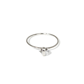 Кольцо Mini из белого золота с херкимерскими алмазами