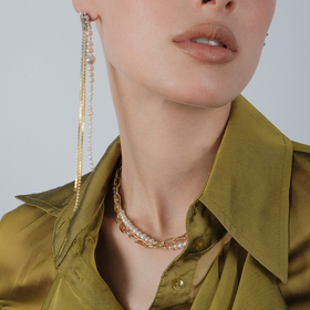 Позолоченные асимметричные серьги Air Earrings
