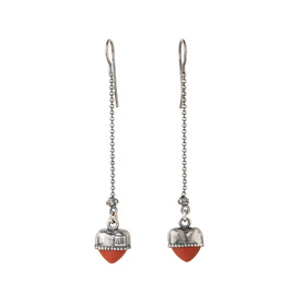 Серьги из серебра с кораллом
