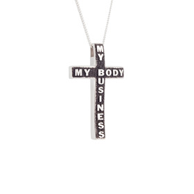 Серебряная подвеска-крест на цепочке из коллекции My Body My Business