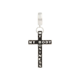 Моносерьга-крест из серебра из коллекции My Body My Business