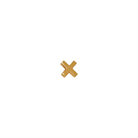 Монопусета-крест из желтого золота