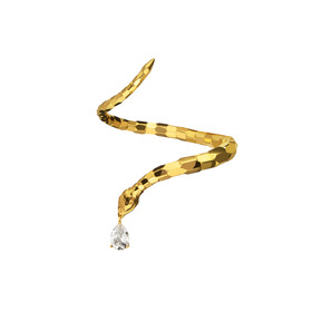 Позолоченный браслет-змея VENENUM из серебра с топазом