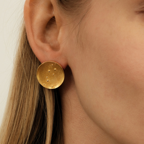 Позолоченные серьги Moon gold из серебра