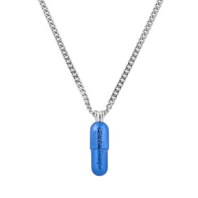 Синяя подвеска «Pill» из серебра